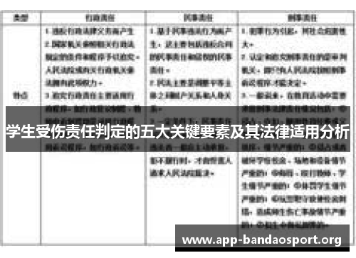 学生受伤责任判定的五大关键要素及其法律适用分析